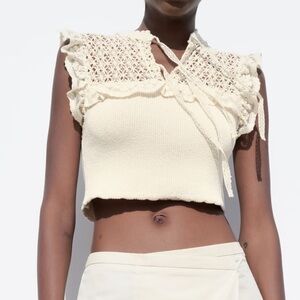 COMBINATION KNIT TOP ZARA